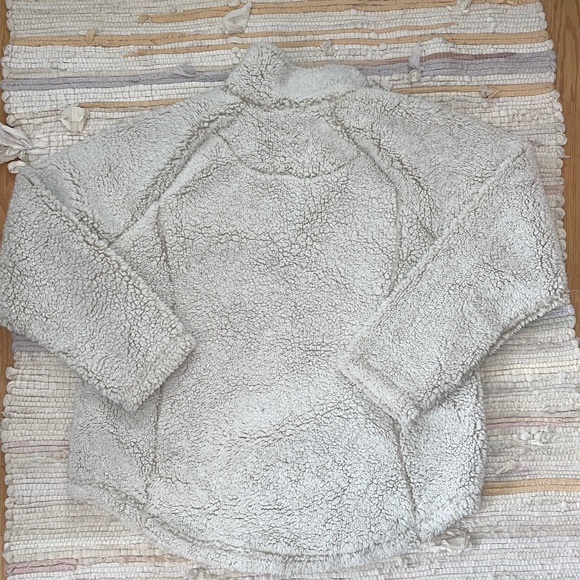 EUC Cozy Sherpa Cream Quarter Zip Pullover Top Size XXL - Picture 5 of 5